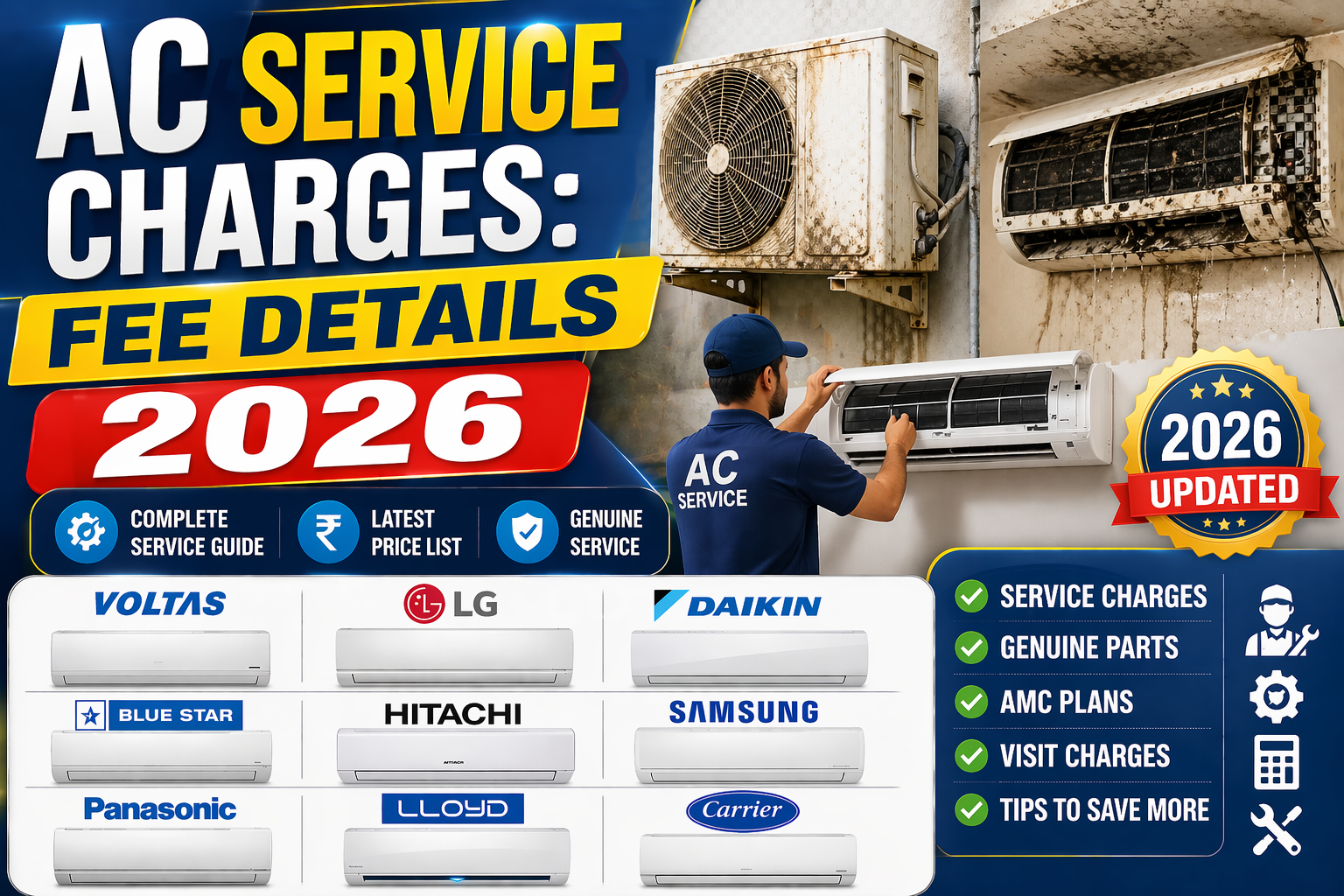 AC Service Charges: Fee Details 2026